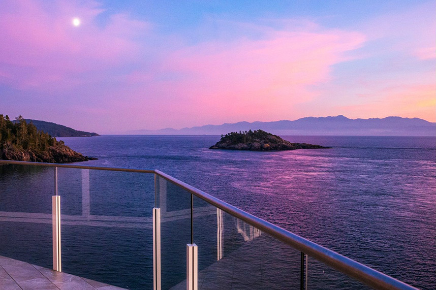 Ocean view of the Silver Spray residential home in Sooke BC